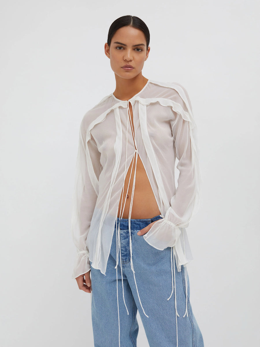 CHRISTOPHER ESBER LACE TUX SHIRT main image 0