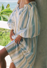 Load image into Gallery viewer, Sicily Dress - Blue Yellow Stripe
