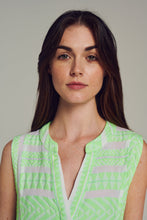 Load image into Gallery viewer, Ella Sleeveless Short Dress - Green/White
