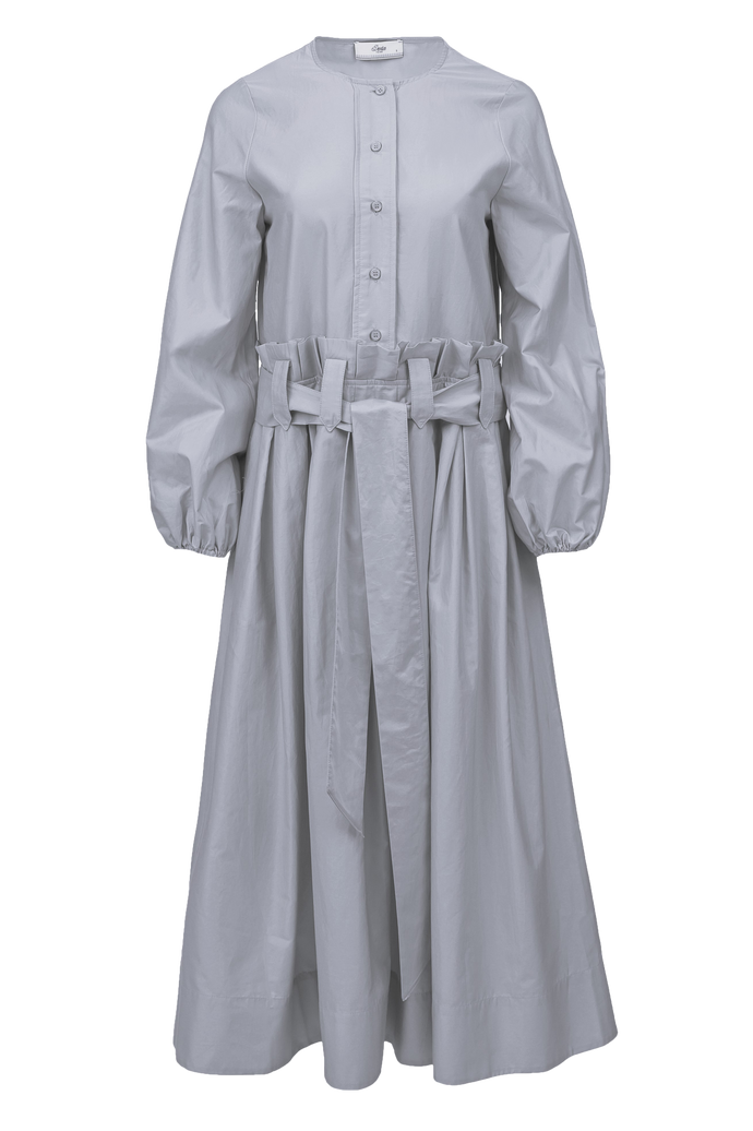 Naxos Long Sleeves Dress - Collage White
