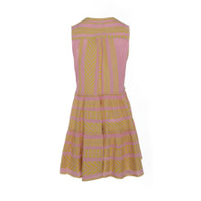 Load image into Gallery viewer, Ella Sleeveless Short Dress - Yellow/Pink
