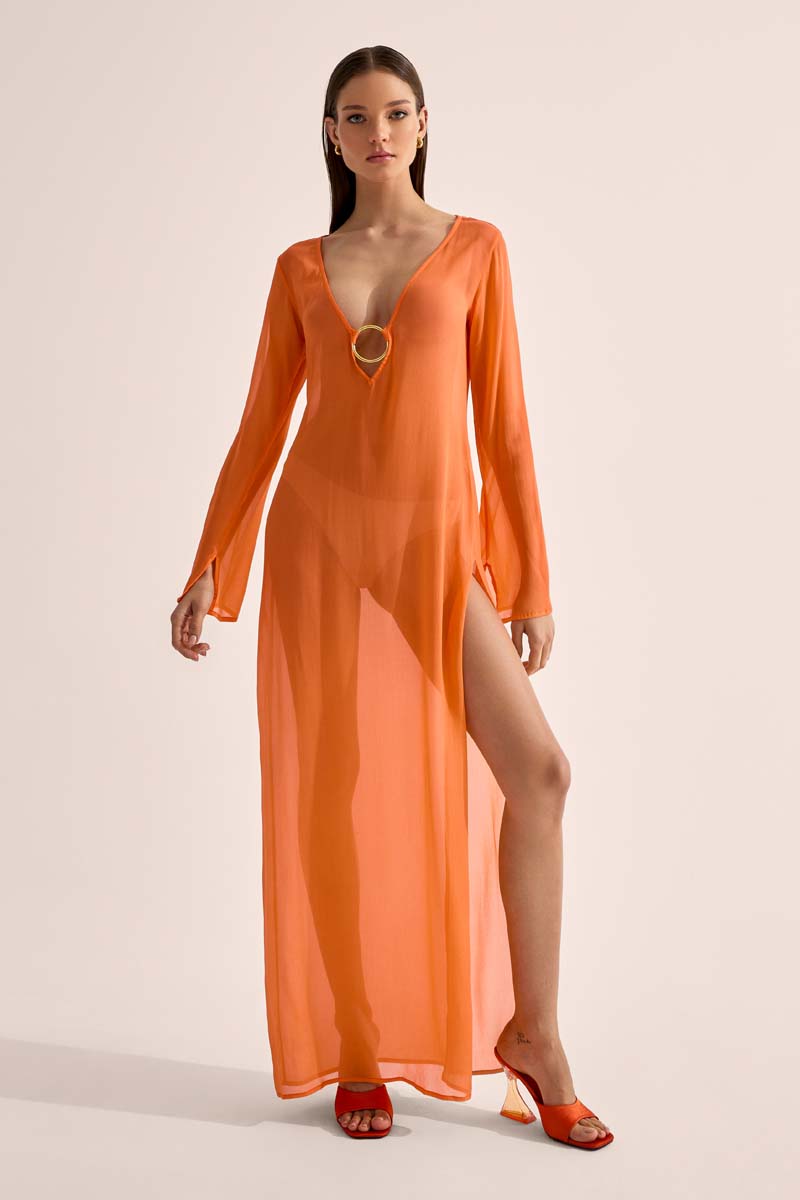Totem Hoop Dress - Orange