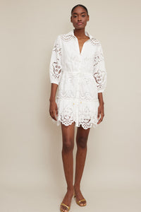 Robin Dress - Embroidered Eyelet
White