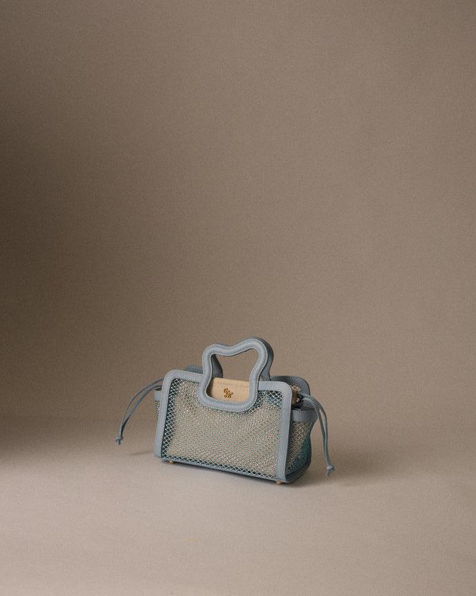 Gigi Crystal Net Bag - Blue