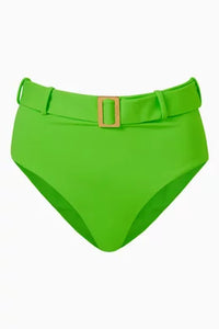 The Belted Brief (High Leg) - Electric Green