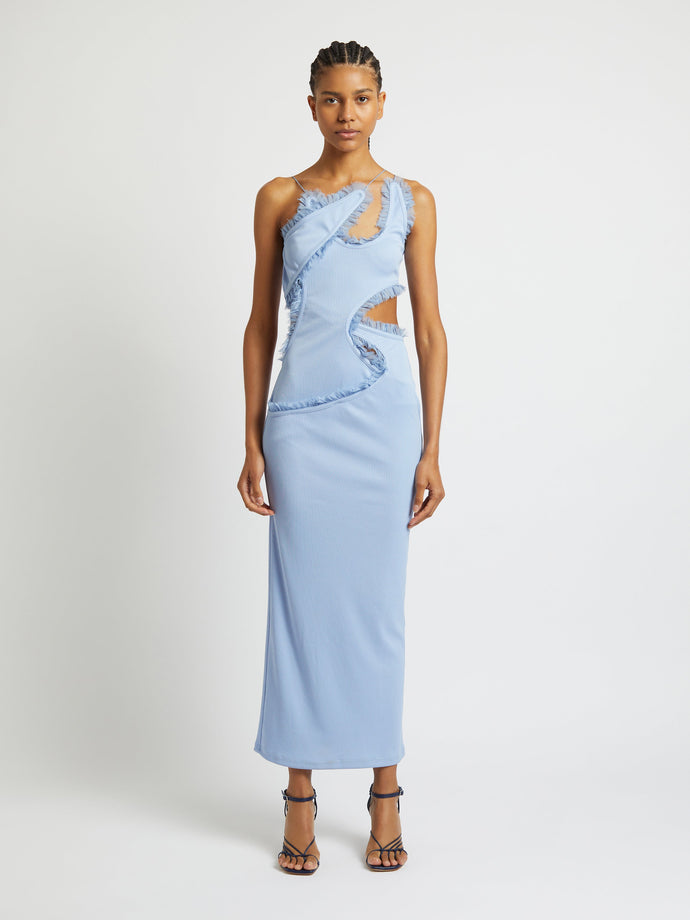 Carina Interlinked Dress - Cornflower