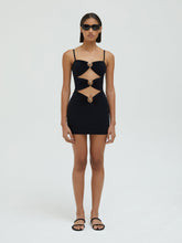 Load image into Gallery viewer, Pierced Orbit Mini Dress - Black
