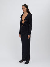 Load image into Gallery viewer, Venus Plunge Shirt Dress - Black
