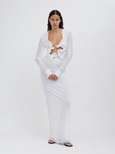 Load image into Gallery viewer, Venus Plunge Shirt Dress - White
