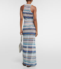 Load image into Gallery viewer, Long Dress - Multicolor Blue Tones
