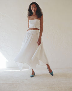 Lulu Hangkerchief Skirt - Soft White