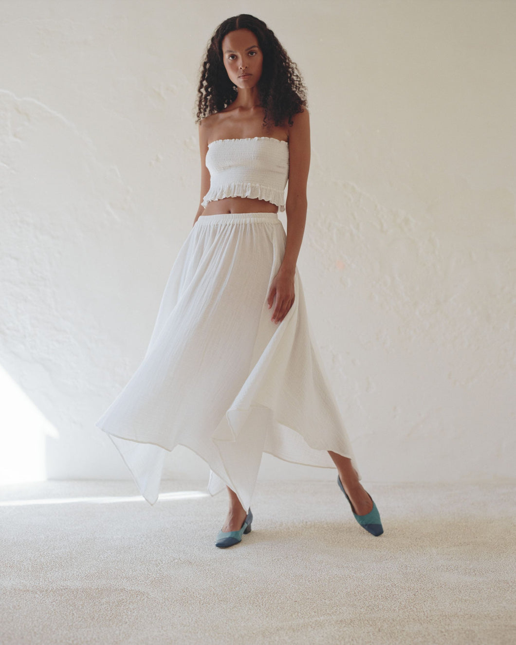 Lulu Hangkerchief Skirt - Soft White