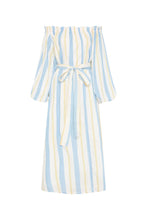 Load image into Gallery viewer, Sicily Dress - Blue Yellow Stripe
