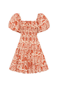 Kub Dress - Red Palm Scene