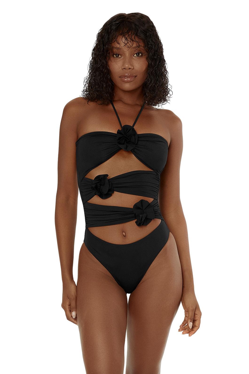 Trinitaria One Piece Bathing Suit- Black