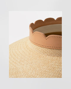 Donna Crown Panama - Natural Straw/Natural Leather