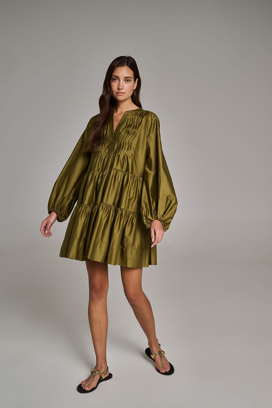 Pesada Short Dress - College Khaki 1779