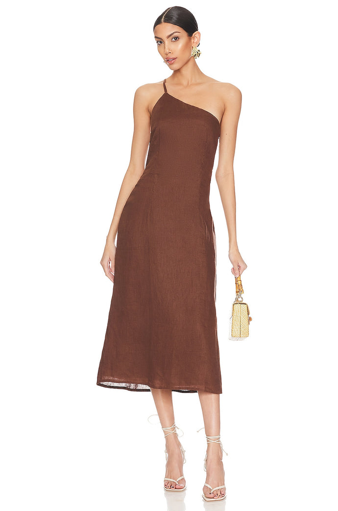 Soko Midi Dress - Chocolate