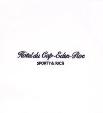 Load image into Gallery viewer, Hotel du Cap Cursive Terry Polo - White/Navy
