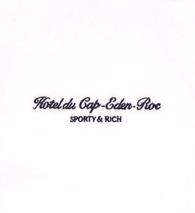 Hotel du Cap Cursive Terry Short - White/Navy