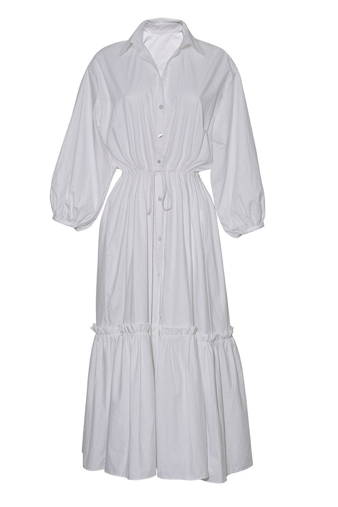 Hutton Dress - Embroidered Eyelet
White