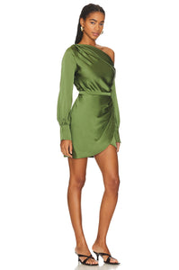 Cameron One Shoulder Mini Dress - Nori