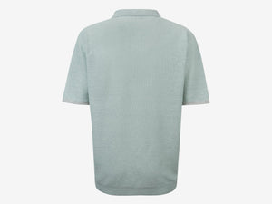 Short Knitted Polo - Sky Blue