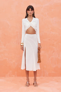 Dallas Midi Skirt - Off White
