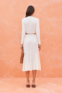 Dallas Midi Skirt - Off White