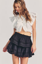 Load image into Gallery viewer, Ruffle Mini Skirt - Black
