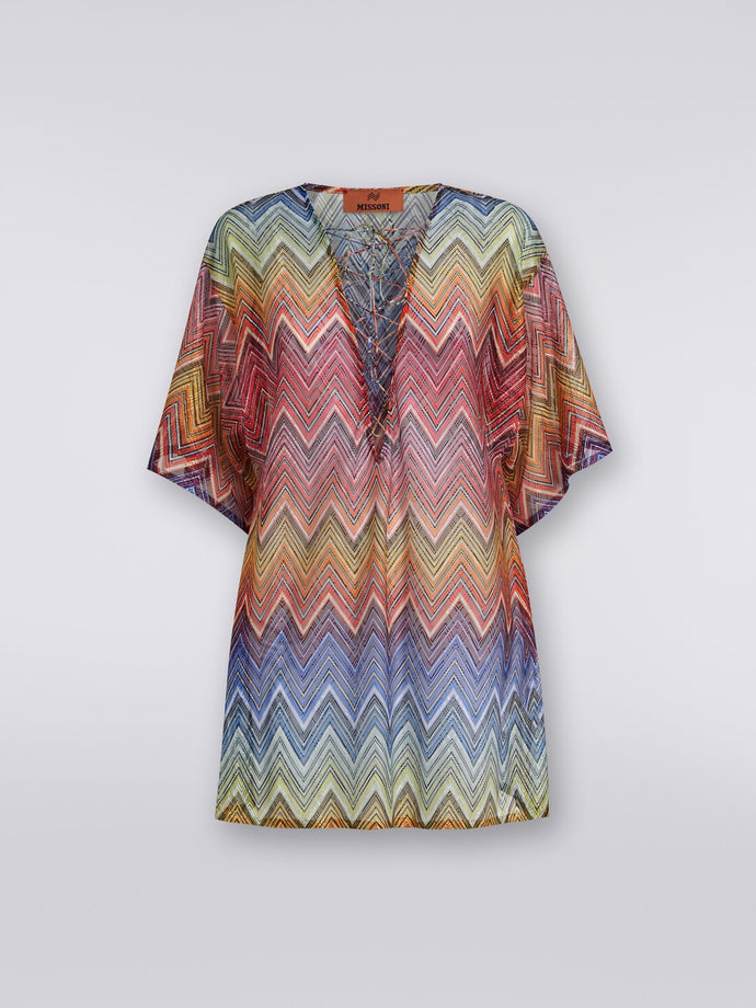 Short Cover Up - Multicolor Chevron