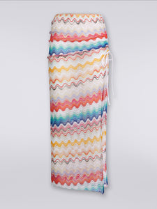 Long Skirt - Multicolor White Base