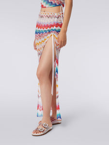 Long Skirt - Multicolor White Base
