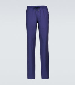 Summer Mindset Cotton Drawstring Pants - Mid Blue