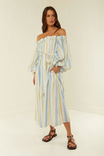 Load image into Gallery viewer, Sicily Dress - Blue Yellow Stripe
