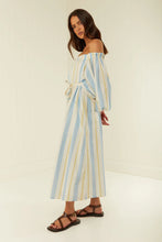 Load image into Gallery viewer, Sicily Dress - Blue Yellow Stripe
