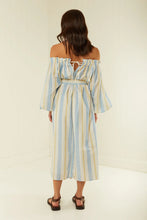 Load image into Gallery viewer, Sicily Dress - Blue Yellow Stripe
