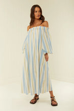 Load image into Gallery viewer, Sicily Dress - Blue Yellow Stripe

