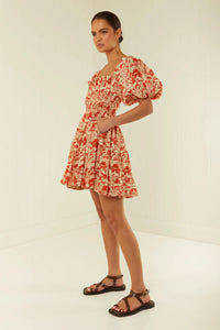 Kub Dress - Red Palm Scene