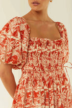 Load image into Gallery viewer, Kub Dress - Red Palm Scene
