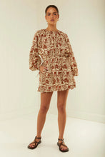 Load image into Gallery viewer, Nova Dress - Brown Palm Scene
