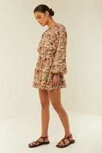 Load image into Gallery viewer, Nova Dress - Brown Palm Scene
