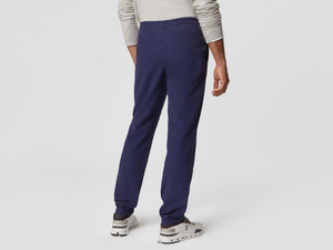 Summer Mindset Cotton Seersucker Drawstring Pants - Mid Blue