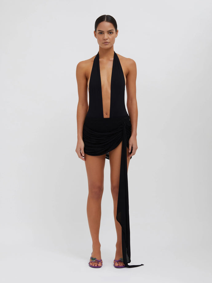 Petra Drape Loin Brief - Black