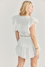 Load image into Gallery viewer, Ruffle Mini Skirt - Antique White
