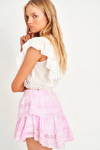Load image into Gallery viewer, Ruffle Mini Skirt - Peony Pink

