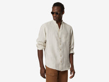 Load image into Gallery viewer, Fish Tail Shirt Linen Henley Shirt - Neutral
