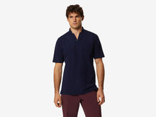 Load image into Gallery viewer, Fish Tail Short Cotton Shirt - Navy Blue
