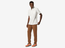 Load image into Gallery viewer, Fish Tail Short Cotton Piqué Short Sleeve Henley Shirt - White

