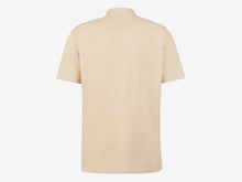 Load image into Gallery viewer, Fish Tail Short Cotton Piqué Short Sleeve Henley Shirt - Beige
